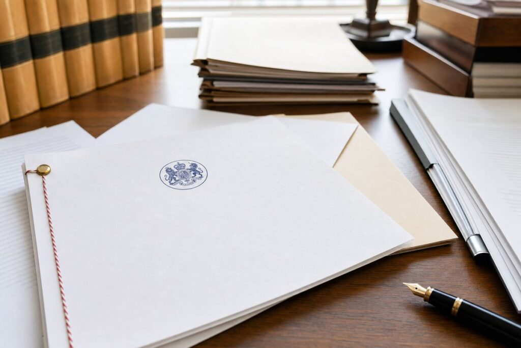 Official UK court documents and legal papers on a professional desk — certificate of satisfaction vs CCJ removal